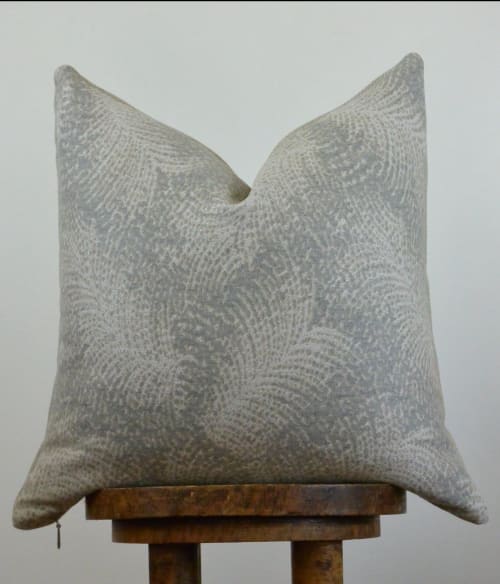 Abstract Wool Feathers Decorative Pillow 18x18 | Pillows by Vantage Design
