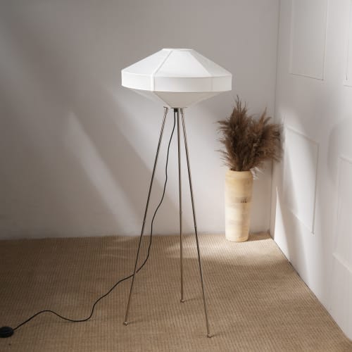 Space Rover - Tripod Floor Lamp, Nickle Base and Elegant | Lamps by FIG Living