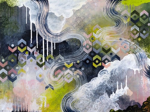 Frenetically - 30"x40" Original Painting | Oil And Acrylic Painting in Paintings by Heather Robinson