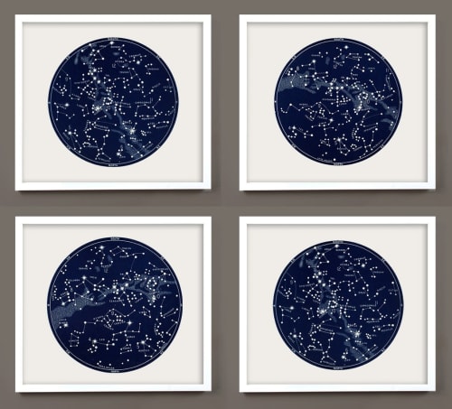 Constellation print package, Celestial print | Prints by Capricorn Press