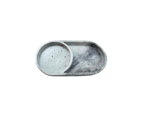 Mist Dipping Oval Tray | Decorative Tray in Decorative Objects by RAW & UNIQ