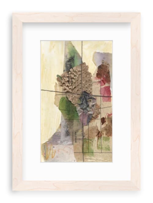 Stitch in Time no.1 - Mixed Media Collage | Mixed Media by Odd Duck Press