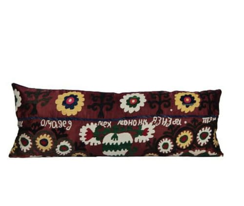 Tashkent Suzani Bedding Pillow Case Made from a 19th Century | Pillows by Vintage Pillows Store