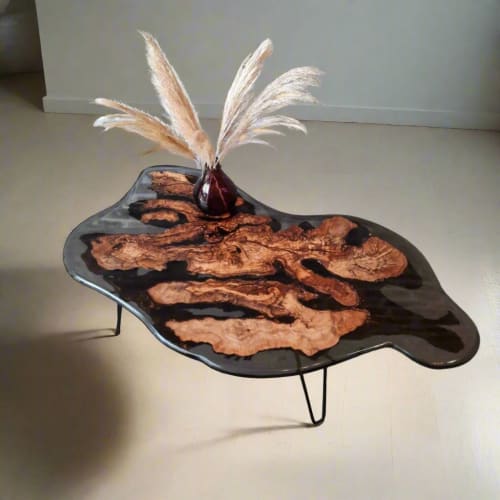 Smoke Epoxy Resin Coffee Table | Tables by Ironscustomwood