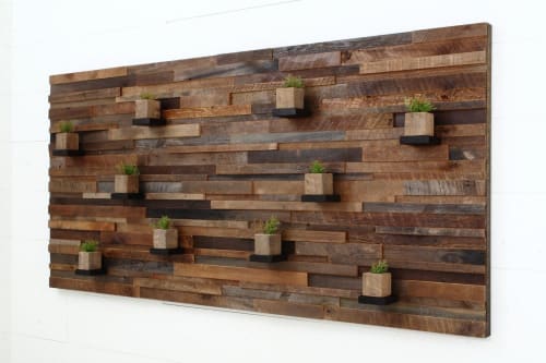 Floating wood shelves 84"x 40"x 5" Large floating shelf art | Wall Hangings by Craig Forget