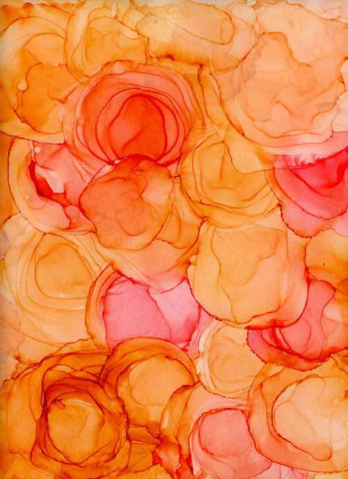 Blooms IV | abstract art original | Mixed Media in Paintings by Megan Spindler