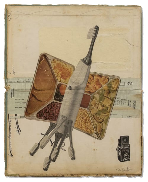 Hungry Man Satellite | Collage in Paintings by Glen Gauthier