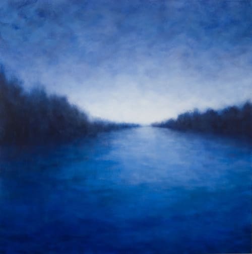 Evening On The Lake | Oil And Acrylic Painting in Paintings by Victoria Veedell