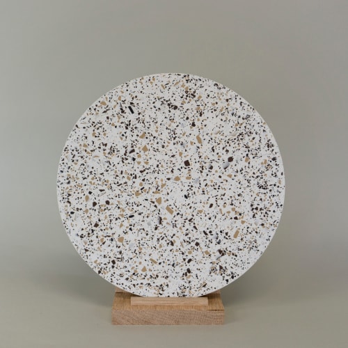 Round Terrazzo 16" - Neutral | Serving Tray in Serveware by Tropico Studio