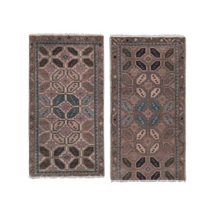 Distressed Low Pile Yastik Rug - a Pair | Rugs by Vintage Pillows Store