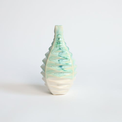 Square in Jade | Vase in Vases & Vessels by by Alejandra Design