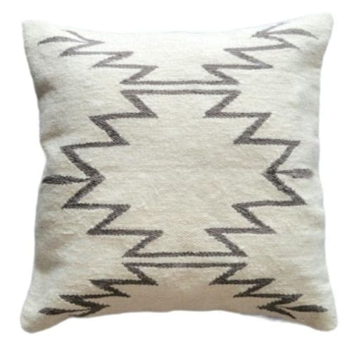 Neutral Cleo Handwoven Decorative Throw Pillow Cover | Pillows by Mumo Toronto