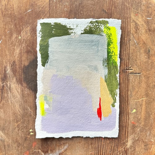 Abstract on handmade paper | Oil And Acrylic Painting in Paintings by Lizzie DiSilvestro