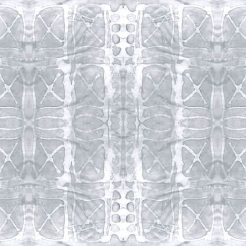 Amba Titik, Mist | Linens & Bedding by Philomela Textiles & Wallpaper