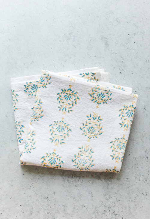 Tea Towel - Lotus, Saltwater & Neutral | Linens & Bedding by Mended