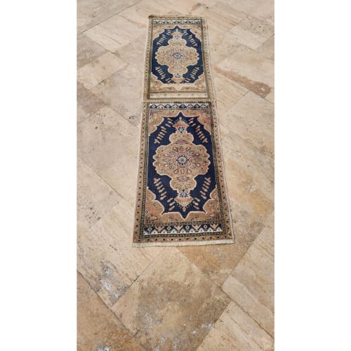 Mid 20th Century Anatolian Stair Runner 1'9'' X 6'9'' | Area Rug in Rugs by Vintage Pillows Store