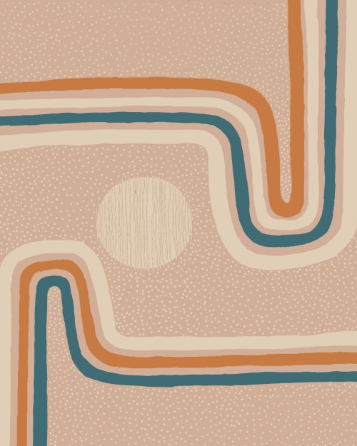 REDSTRIPE | ART PRINT | Boho Peach | Prints in Paintings by PAR  KER made