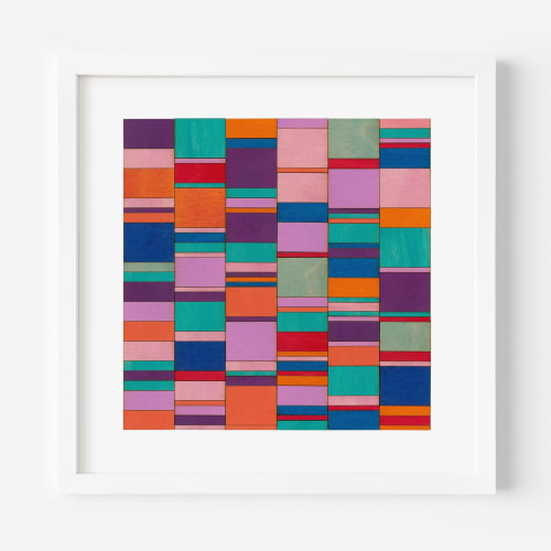 Intersecting Stripe Block Colour Study Print | Prints in Paintings by Amelia Coward