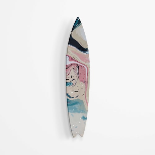 Abstract Melting Pink Acrylic Surfboard Wall Art | Wall Sculpture in Wall Hangings by uniQstiQ