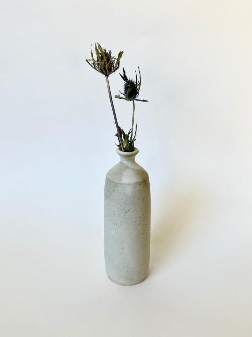 Matte white slim vase no. 3 | Vases & Vessels by Dana Chieco