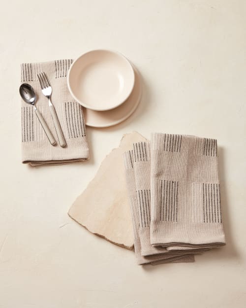 Stacks Napkin - Stone | Linens & Bedding by MINNA