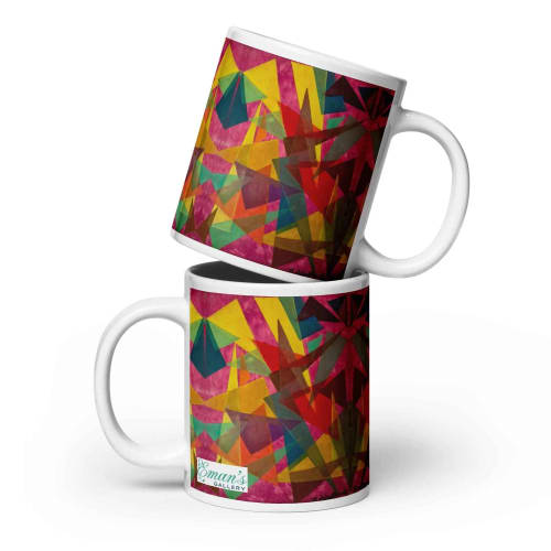 Coffee  Mug - In The Wine Glass - Geometric Abstract | Work by Eman's Gallery