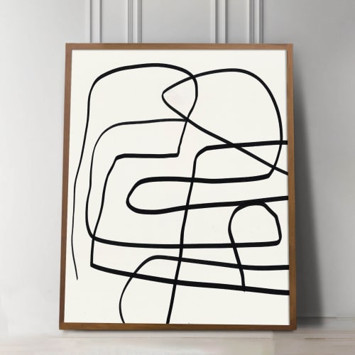 Large Abstract Line Art Print, Mid Century Modern Abstract | Prints by Capricorn Press