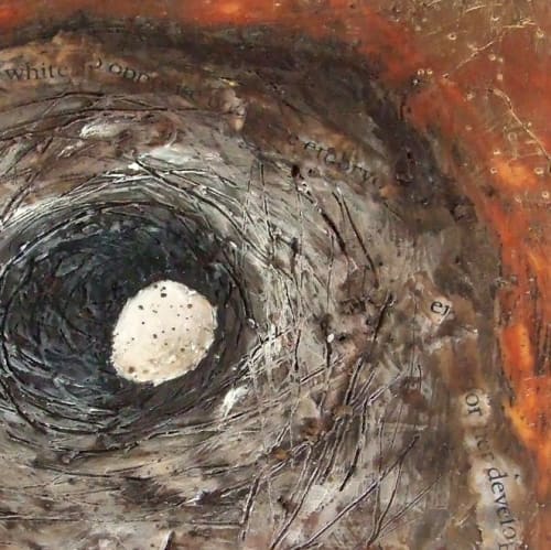 Bird Reader II | Mixed Media in Paintings by Susan Wallis