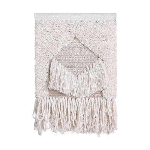 Wool Jute Wall Hanging, Handwoven Boho Wall Decor, Neutral Fiber Art, Textured Textile Wall Hanging | Macrame Wall Hanging in Wall Hangings by Swiflo