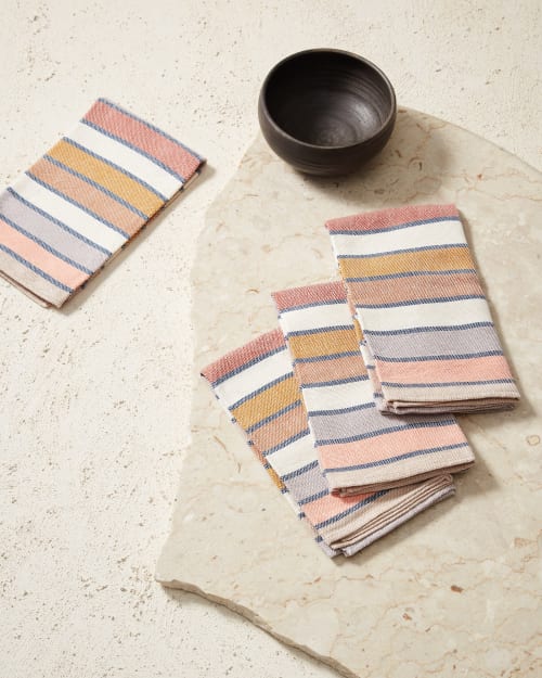 Sunrise Stripe Napkins | Linens & Bedding by MINNA