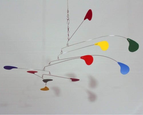 Kinetic Art Mobile Made in the USA in Rainbow for Baby | Wall Hangings by Skysetter Designs