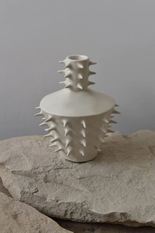 Spikes Decorative Flower Vase III | Vases & Vessels by OWO Ceramics