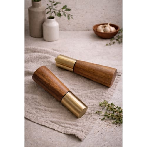 Acacia Wood Salt and Pepper Grinder | Tableware by Busa Designs