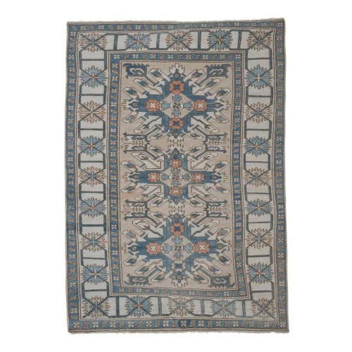 Vintage Turkish Kars Rug with Mid-Century Modern Style | Rugs by Vintage Pillows Store