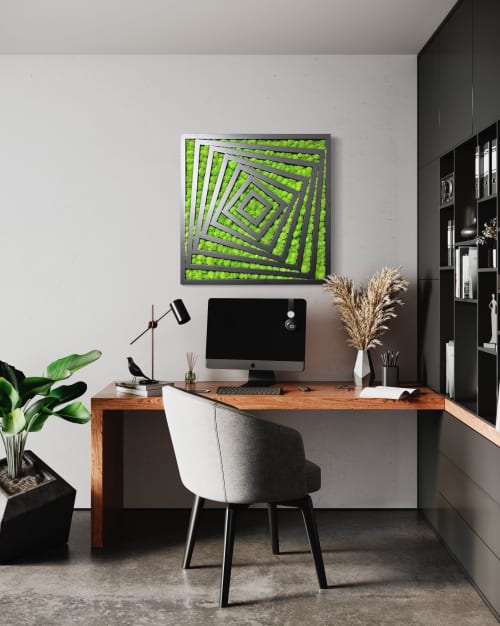 Fibonacci Moss Wall Art | Decorative Frame in Decorative Objects by Moss Art Installations