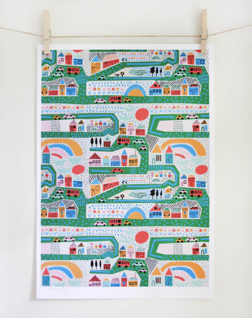 City Planning Spring Print | Prints by Leah Duncan
