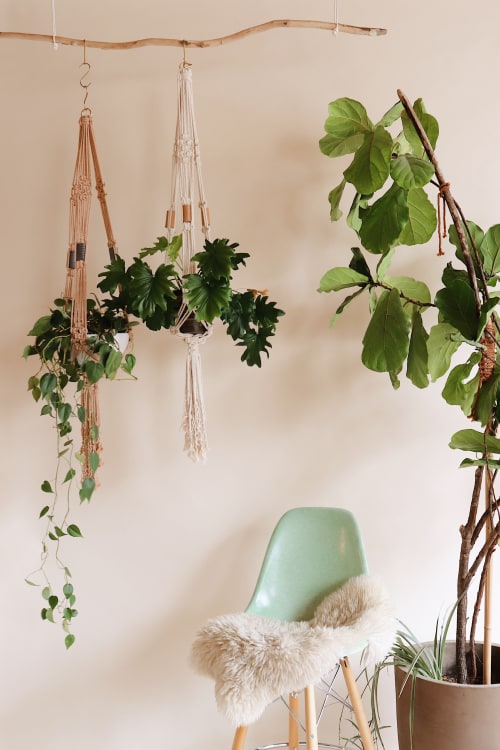 Summer Goals Plant Hanger - Premade! | Macrame Wall Hanging by Modern Macramé by Emily Katz