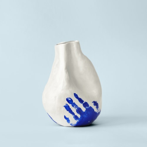 Alexis Porcelain Hand-crafted Vase | Vases & Vessels by Vivee Home
