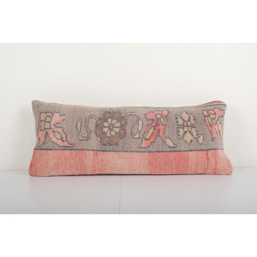 Bohemian Wool Faded Color Rug Pillow Cover, Turkish Taupe | Linens & Bedding by Vintage Pillows Store