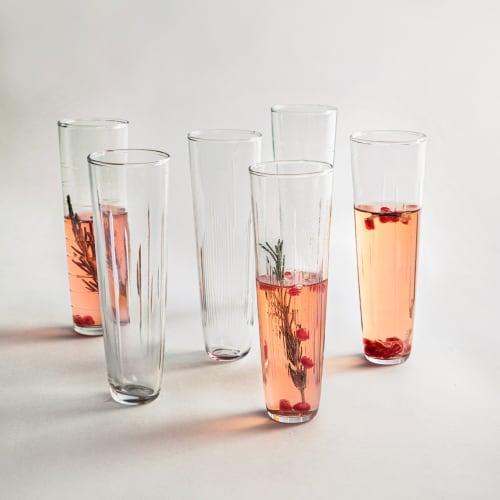 Flutes Set of 6 | Glass in Drinkware by The Collective