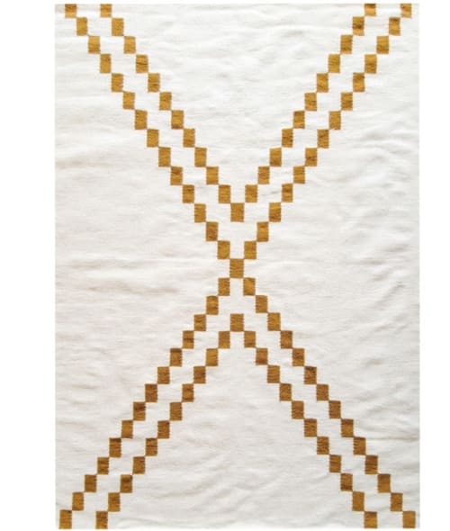 Gold Mamluk Handwoven Kilim Rug | Rugs by Mumo Toronto Inc