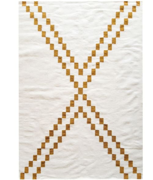 Gold Mamluk Handwoven Kilim Rug | Area Rug in Rugs by Mumo Toronto