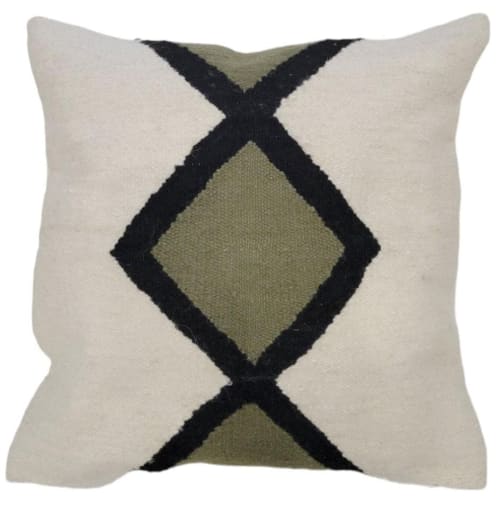 Lily Handwoven Wool Decorative Throw Pillow Cover | Cushion in Pillows by Mumo Toronto