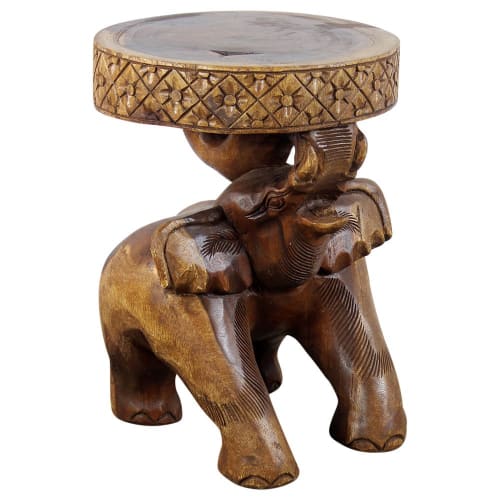 Haussmann® Wood Chang End Table 15 D x 20 inch High Walnut | Tables by Haussmann®