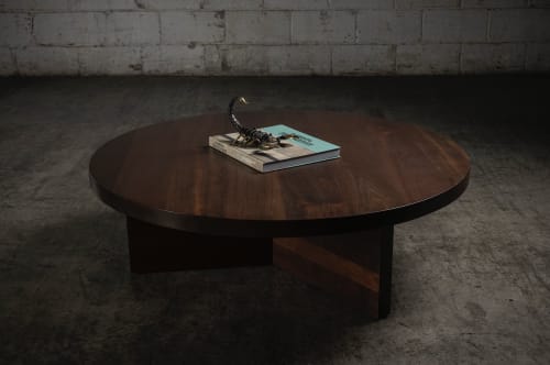 Solid Walnut Round Coffee Table | Tables by NO AGE FURNITURE STUDIO