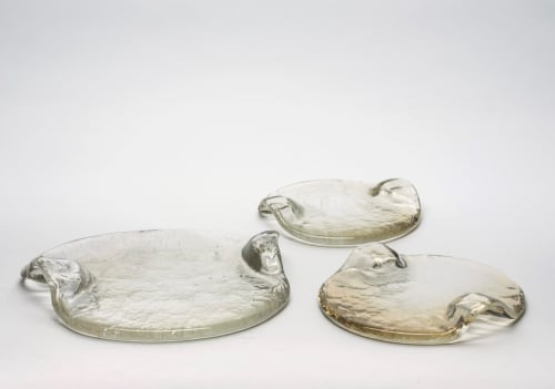 Puddle Solid Glass Platter | Decorative Objects by Esque Studio