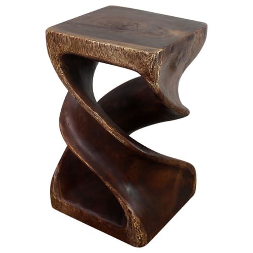 Haussmann® Wood Double Twist Stool Table 12 in SQ x 20 in | Chairs by Haussmann®