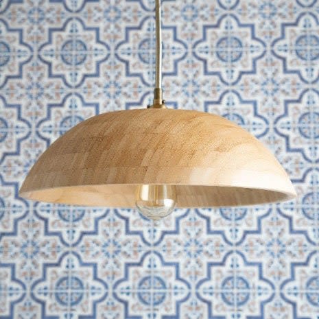 Wood Boho Pendant Light - Model No. 9322