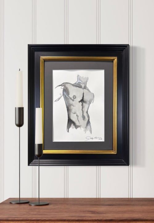 Torso of Carlo | Watercolor Painting in Paintings by John Velo Studio