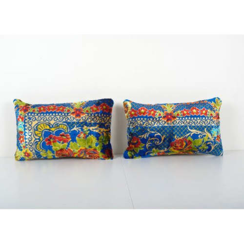 Decorative Pillows Covers, Set of Two Soft Velvet Silk Pillo | Pillows by Vintage Pillows Store